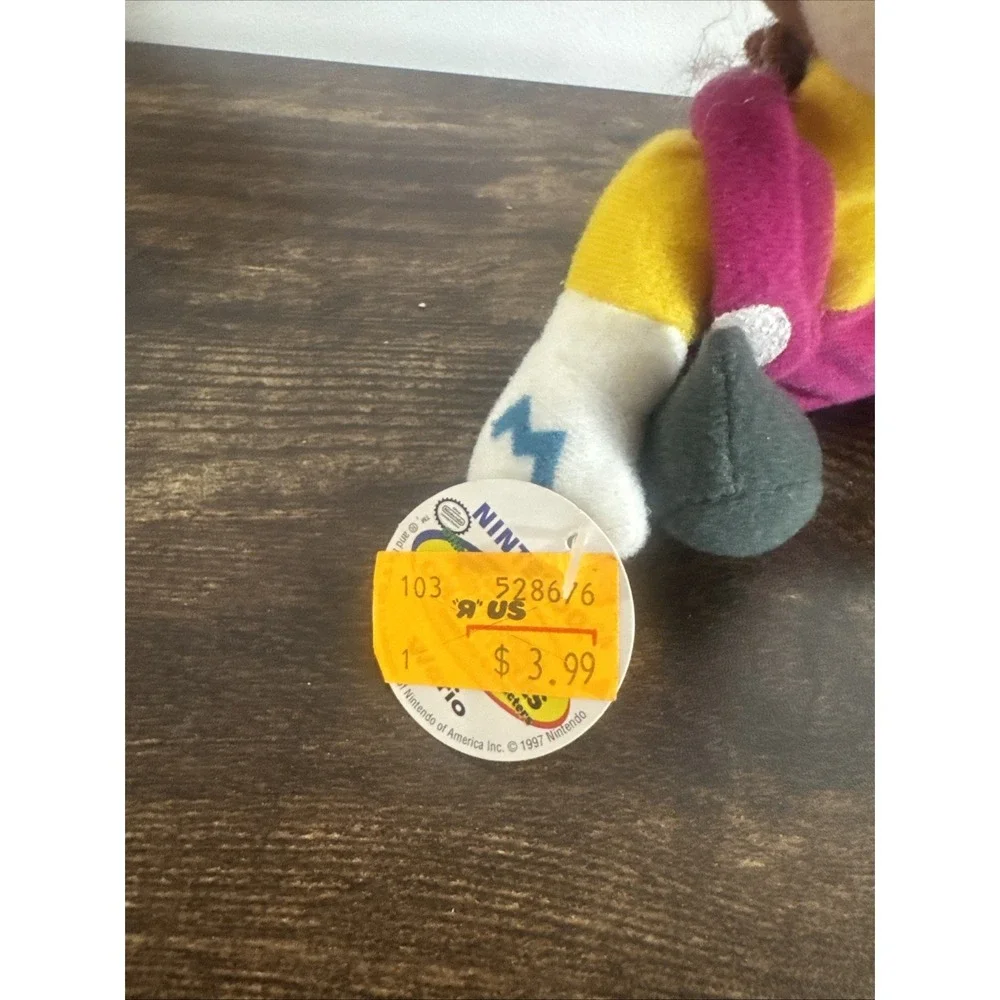 Vintage Nintendo 64 Wario Beanbag Plush Doll + Hang & Tush Tag‎ (BD&A, 1997)
